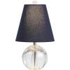 JONATHAN Y JYL2079A Goddard 16″ Crystal Ball/Metal LED Table Lamp Glam Transitional Bedside Desk Nightstand Lamp for Bedroom Living Room Office College Bookcase LED Bulb Included, Clear(Clear/Navy)