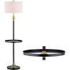 JONATHAN Y JYL3002A Evans 61″ Metal LED End Table Floor Lamp, Modern, Contemporary, Traditional, Glam, Elegant, Office, Living Room, Family Room, Dining Room, Bedroom, Hallway, Foyer, Black/Brass