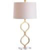 JONATHAN Y JYL3028A Levi 31.5″ Metal/Crystal LED Table Lamp Contemporary Transitional Bedside Desk Nightstand Lamp for Bedroom Living Room Office College Bookcase LED Bulb Included, Gold Leaf
