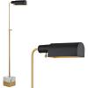 JONATHAN Y JYL3029A Iva 56.5″ Adjustable Brass Library LED Floor Lamp Contemporary,Transitional,Modern for Bedrooms, Living Room, Office, Reading, BrassGold/CarraraMarble