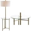 JONATHAN Y JYL3059A Charles 59″ Metal/Glass LED Side Table and Floor Lamp Contemporary,Transitional for Bedrooms, Living Room, Office, Reading, Brass