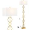 JONATHAN Y JYL3073A Selina 64.5″ Iron Ogee Trellis Modern LED Floor Lamp Bohemian,Contemporary,Designer,Glam,Transitional for Bedrooms, Living Room, Office, Reading, Gold