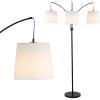 JONATHAN Y JYL3080A Sylva 72.5″ 3-Light Mid-Century Modern Head-Adjustable Iron LED Arc Floor Lamp Contemporary, Industrial Standing Reading Lamp LED Bulb Included, Black
