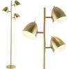 JONATHAN Y JYL3086A Billy 66.5″ 3-Light Modern Contemporary Iron LED Floor Lamp Midcentury Bohemian Standing Reading Lamp for Bedroom Living Room Office LED Bulbs Included, Brass Gold
