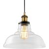 JONATHAN Y JYL3522A Litchfield 11″ Farmhouse Metal/Glass LED Pendant Contemporary Transitional Dimmable Dining Room Living Room Kitchen Foyer Bedroom Hallway, Brass Gold