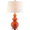 JONATHAN Y JYL4023A Bowen 27.5″ Ceramic LED Table Lamp Contemporary Transitional Bedside Desk Nightstand Lamp for Bedroom Living Room Office College Bookcase LED Bulb Included, Coral(Coral)