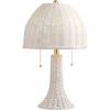JONATHAN Y JYL4040A Joanie 22” Bohemian Rustic Iron LED Table Lamp Farmhouse Coastal Bedside Desk NightStand for Bedroom Living Room Office College Bulbs Included, Natural/Brass Gold, 13.0 in(White/Brass Gold)