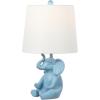 JONATHAN Y JYL4060A Kairi 21″ Modern Shabby Chic Resin/Iron Happy Elephant LED Kids’ Table Lamp with Phone Stand, White, for Living Room, Bedroom(Blue)