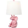 JONATHAN Y JYL4060A Kairi 21″ Modern Shabby Chic Resin/Iron Happy Elephant LED Kids’ Table Lamp with Phone Stand, White, for Living Room, Bedroom(Pink)