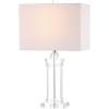 JONATHAN Y JYL5035A Ophelia 23.5″ Crystal LED Table Lamp Contemporary Transitional Bedside Desk Nightstand Lamp for Bedroom Living Room Office College Bookcase LED Bulb Included, Clear