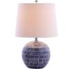 JONATHAN Y JYL5044A Ronald 21″ Ceramic LED Table Lamp Coastal Contemporary Bedside Desk Nightstand for Bedroom Living Room Office College Bookcase LED Bulb Included, Navy