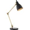 JONATHAN Y JYL6003A Barnes 24″ LED Metal Task Lamp Modern,Contemporay,Transitional for Bedroom, Living Room, Office, College Dorm, Coffee Table, Bookcase, Black/BrassGold