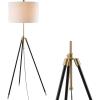 JONATHAN Y JYL6009A Lucius 67″ Adjustable Metal LED Floor Lamp Contemporary,Transitional,Modern for Bedrooms, Living Room, Office, Reading, Black/Brass