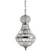 JONATHAN Y JYL6109A Regina 12″ Crystal/Metal Empire LED Chandelier Pendant Glam Contemporary Transitional Dimmable Adjustable Dining Room Living Room Kitchen Foyer Bedroom Hallway, Antique Brass(12 in)