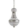JONATHAN Y JYL6109A Regina 12″ Crystal/Metal Empire LED Chandelier Pendant Glam Contemporary Transitional Dimmable Adjustable Dining Room Living Room Kitchen Foyer Bedroom Hallway, Antique Brass(10 in)