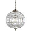 JONATHAN Y JYL6110B Georgina Crystal/Metal LED Chandelier Pendant Glam Contemporary Transitional Dimmable Dining Room Living Room Kitchen Foyer Bedroom Hallway, 16″, Antique Brass/Clear(16 in)