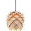JONATHAN Y JYL6125A Simon 11.75″ Pinecone Wood LED Pendant Contemporary Dimmable Adjustable Dining Room Living Room Kitchen Foyer Bedroom Hallway, Natural