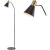 JONATHAN Y JYL6130A Apollo 61″ Modern Metal LED Task Floor Lamp, 2700K, Contemporary, Glam, Scandinavian, Minimalist, Modern, Midcentury, Transitional, Office, Living Room, Bedroom, Black/Brass Gold
