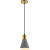 JONATHAN Y JYL6131A Apollo 6″ Metal LED Pendant Contemporary Dimmable Adjustable Dining Room Living Room Kitchen Foyer Bedroom Hallway, Black/Brass Gold(Gray/Brass Gold)
