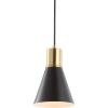 JONATHAN Y JYL6131A Apollo 6″ Metal LED Pendant Contemporary Dimmable Adjustable Dining Room Living Room Kitchen Foyer Bedroom Hallway, Black/Brass Gold(Black/Brass Gold)
