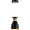 JONATHAN Y JYL6138A Edison 33.25″ Linear 3-Light Metal LED Pendant Contemporary Dimmable Dining Room Living Room Kitchen Foyer Bedroom Hallway, Black/Brass Gold(5.75″ 1 Light)