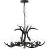 JONATHAN Y JYL6300A Eldora 30″ Adjustable Resin Antler 5-Light LED Chandelier, Glam, Rustic,Cottage,Transitional, Dimmable Dining Room, Living Room, Kitchen, Foyer, Bedroom, Brown(Black)
