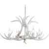 JONATHAN Y JYL6300A Eldora 30″ Adjustable Resin Antler 5-Light LED Chandelier, Glam, Rustic,Cottage,Transitional, Dimmable Dining Room, Living Room, Kitchen, Foyer, Bedroom, Brown(White)