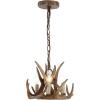 JONATHAN Y JYL6304A Eldora 18″ Adjustable Resin Antler 3-Light LED Chandelier,Rustic, Cottage, Transitional, Dimmable Dining Room, Living Room, Kitchen, Foyer, Bedroom, Brown(Brown)