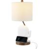 JONATHAN Y JYL6312B Ellie 20.25″ Bohemian Designer Iron/Resin Elephant LED Kids Table Lamp with Phone Stand and USB Charging Port Minimalist, Style, Contemporary, Living Room, Bedroom, Pink(White)