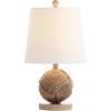 JONATHAN Y JYL6500A Monkey Fist 18″ Rope Ball LED Table Lamp Coastal Cottage Industrial Bedside Desk Nightstand Lamp for Bedroom Living Room Office College Bookcase LED Bulb Included, Natural