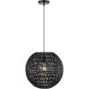 JONATHAN Y JYL6503B Luna 15.75″ 1-Light Bohemian Modern Woven Rattan/Iron LED Pendant Farmhouse Coastal Adjustable Dining Room Living Room Kitchen Island Foyer Bedroom Hallway, Cream/White(Black)
