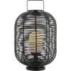 JONATHAN Y JYL6506A Kandella 26.7″ Outdoor Woven Oval Asian LED Lantern Bohemian,Scandinavian,Modern,Contemporary for Bedroom, Living Room, Office, College Dorm, Coffee Table, Bookcase, Black