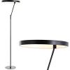 JONATHAN Y JYL7015A Owen 66.7″ Integrated LED Metal Floor Lamp Minimalistic,Modern,Contemporary for Bedrooms, Living Room, Office, Reading, Chrome(Black)