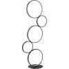 JONATHAN Y JYL7103A Pluto Stacked Circles 45″ 5-Light Contemporary Modern Iron/Aluminum Integrated LED Floor Lamp Standing Reading Lamp for Bedroom Living Room Office, Black, 18.0 in(Pluto Black)
