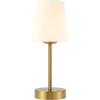 JONATHAN Y JYL7110C Carson 12.75″ Modern Minimalist Iron Rechargeable Integrated LED Table Lamp Contemporary Bedside Desk Nightstand Lamp for Bedroom Living Room Office, Brass Gold/White(Brass Gold)