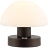 JONATHAN Y JYL7113B Zoe 5.75″ Modern Minimalist Iron Rechargeable Integrated LED Table Lamp Contemporary Bedside Desk Nightstand Lamp for Bedroom Living Room Office, Nickel/White(Oil-Rubbed Bronze)