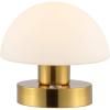JONATHAN Y JYL7113B Zoe 5.75″ Modern Minimalist Iron Rechargeable Integrated LED Table Lamp Contemporary Bedside Desk Nightstand Lamp for Bedroom Living Room Office, Nickel/White(Brass Gold)