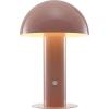 JONATHAN Y JYL7115B Boletus 10.75″ Contemporary Bohemian Rechargeable/Cordless Portable Iron Integrated LED Mushroom Table Lamp Modern, Coastal Bedside Desk Nightstand Lamp, White(Pink)