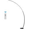 JONATHAN Y JYL7134A Enzo 68″ Contemporary Minimalist Metal Arc Dimmable Integrated LED Floor Lamp for Bedroom, Living Room, Office, Black