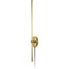 JONATHAN Y JYL7136A Anton 27.25″ 1-Light Modern Minimalist Iron Adjustable Bar Integrated LED Plug-in Sconce, Black for Entry, Living Room, Dining Room, and Bedroom(Brass Gold)