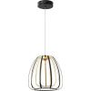 JONATHAN Y JYL7149A Gigi 11.5″ Modern Glam Metal Adjustable Dimmable Stripe Cage Integrated LED Pendant, Black/Gold Painting for Bedroom, Living Room, Dining Room(11.5″L x 11.5″W x 73.0″H)