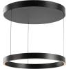 JONATHAN Y JYL7151A Jense 23.75″ Minimalist Modern Metal Adjustable Dimmable Ring LED Pendant, Black for Bedroom, Living Room, Dining Room(Black)