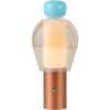 JONATHAN Y JYL7161B Evonne 10.75″ Modern Glam Candle-Style Rechargeable/Cordless Dimmable Integrated LED Table Lamp with Touch Sensor Bedroom, Living Room, Office, Dining Room, Blue/Cooper/Amber(Blue/Copper/Amber)