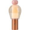 JONATHAN Y JYL7161B Evonne 10.75″ Modern Glam Candle-Style Rechargeable/Cordless Dimmable Integrated LED Table Lamp with Touch Sensor Bedroom, Living Room, Office, Dining Room, Blue/Cooper/Amber(Pink/Copper/Amber)