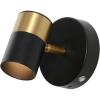 JONATHAN Y JYL7162A Paola 6″ 1-Light Modern Adjustable Head Integrated Dimmable LED Rechargeable Wall Spotlight with Touch Sensor for Bedroom, Living Room, Kitchen, Office, Black/Brass Gold(Black/Brass Gold)