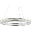JONATHAN Y JYL7201A Benton 24.7″ Round Integrated LED Crystal/Metal Pendant Chandelier Modern Contemporary Transitional Glam Dining Room Living Room Kitchen Foyer Bedroom Hallway, Chrome/Clear