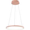 JONATHAN Y JYL7203A Brice 23.75′ Round Integrated LED Metal Pendant Chandelier Modern Contemporary Transitional Dining Room Living Room Kitchen Foyer Bedroom Hallway, Matte Black(Matte Pink)
