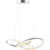 JONATHAN Y JYL7219B Alexia 25″ Abstract Integrated LED Metal Adjustable Pendant Modern, Contemporary, Office, Living Room, Family Room, Dining Room, Bedroom, Hallway, Foyer, Gold Painting(Silver Painting)