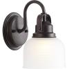 JONATHAN Y JYL7407C Virginia 5.75″ 1-Light Metal/Glass LED Traditional Classic Vanity Light Modern 2700K LED 4W Bulb Entryway Lobby Kitchen Bathroom Bedroom Living Room Hallway, Oil Rubbed Bronze(Oil-Rubbed Bronze)