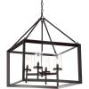 JONATHAN Y JYL7412A Anna 12″ 3-Light Metal/Glass Pendant Traditional Classic Modern Industrial Farmhouse Dining Room Living Room Kitchen Foyer Bedroom Hallway, Oil Rubbed Bronze/Clear(21″ 4-Light)